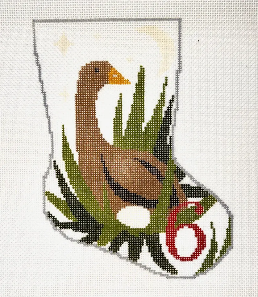 Bs40 Six Geese A Laying Mini Stocking 1