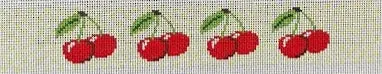 F-09B Cherries On Green And White Checks Fob 1