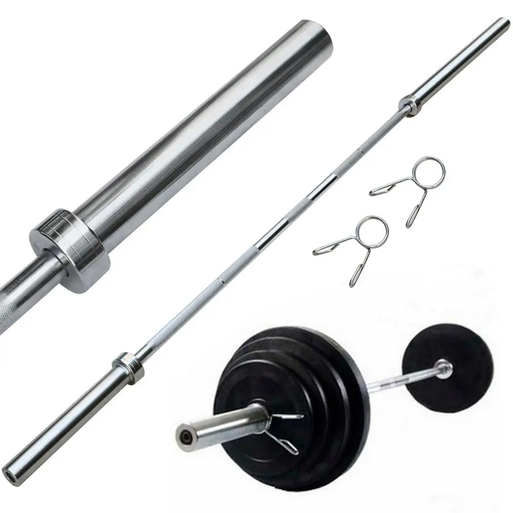 7 Ft. Feet Weight Bar Solid Iron Workout Barbell/Weight Bench, 2 In. 1