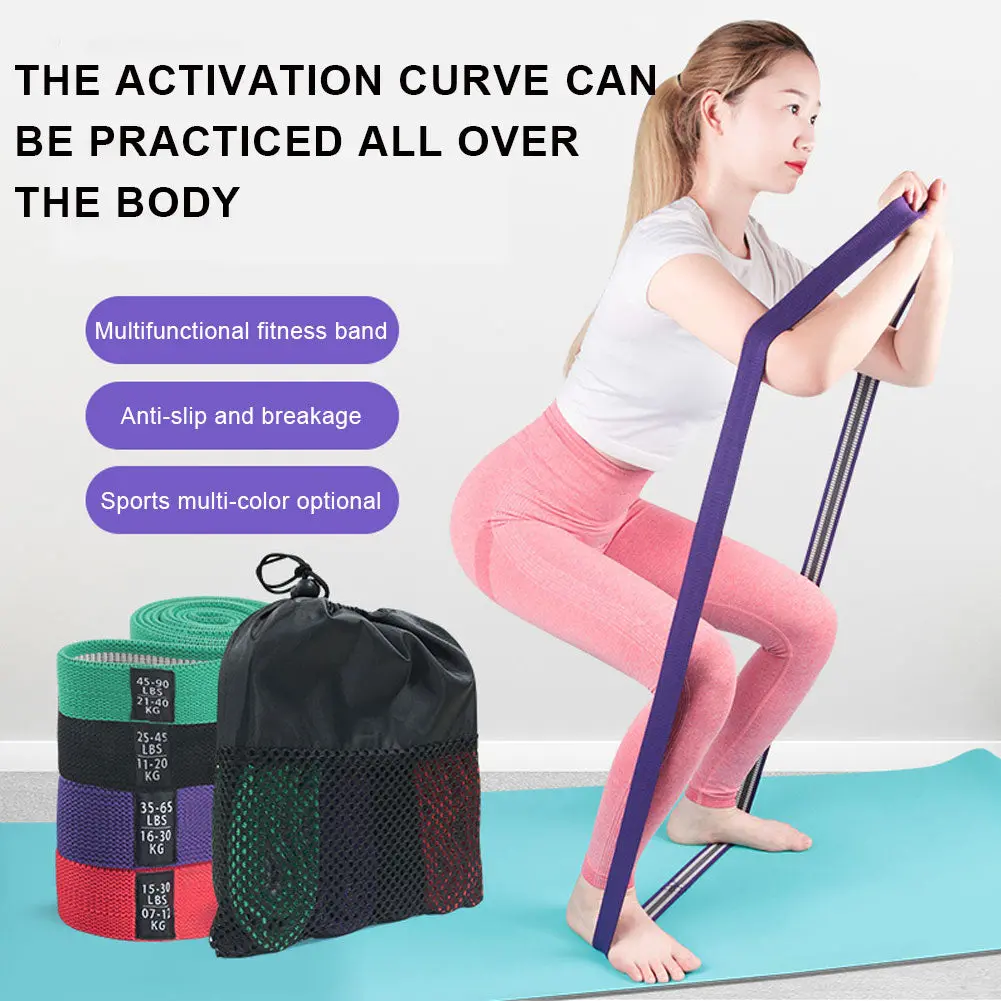 Fitness Long Resistance Bands Fabric Set 1