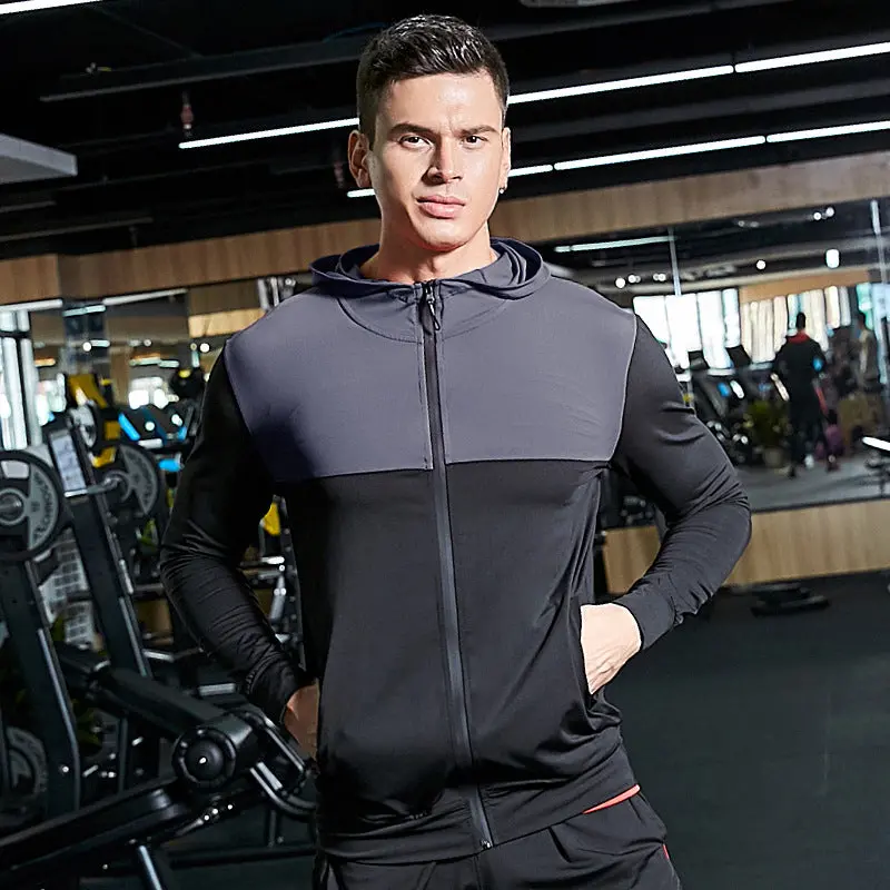 Men's Hooded Training Workout Clothes 2