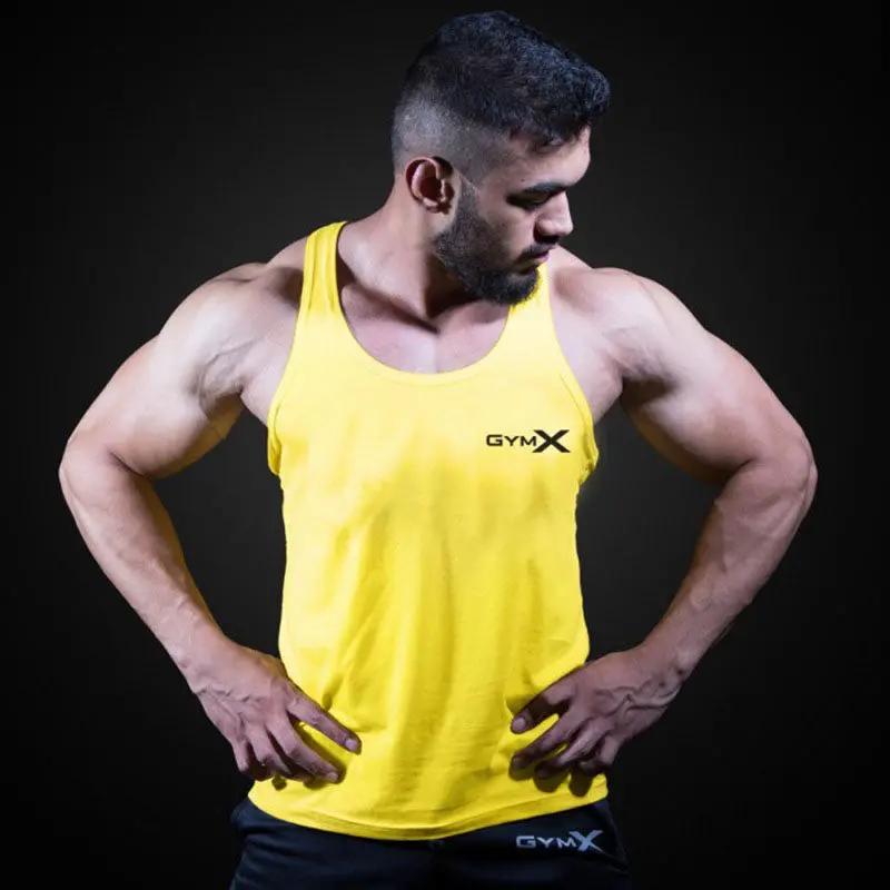 Men's Muscle-Tank Fitness Top for Gym Use