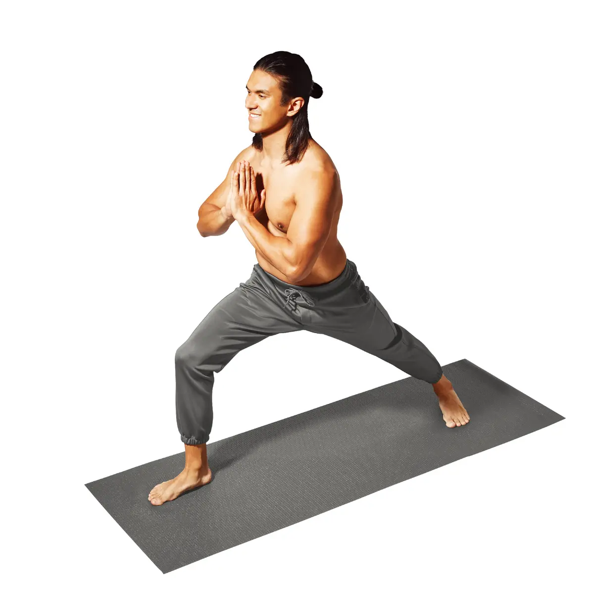 Non Slip Pvc Yoga Mat, 3Mm, Dark Gray, 68Inx24in 1