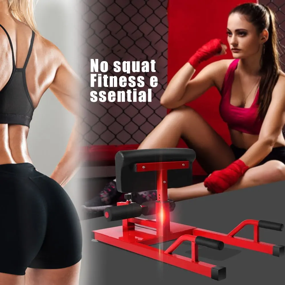 Multi-Function Deep Sissy Squat Bench Workout Station Leg Exercise 1