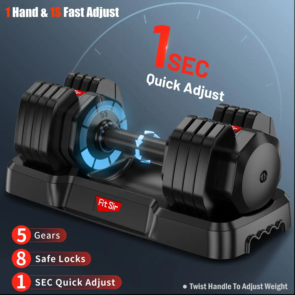 Adjustable Dumbbells Fast Weight Fitness 1