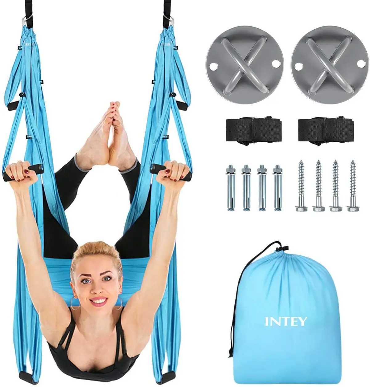 Yoga Flying Swing Hammock Trapeze Sling Inversion Tool For Gym Home Fitness 1