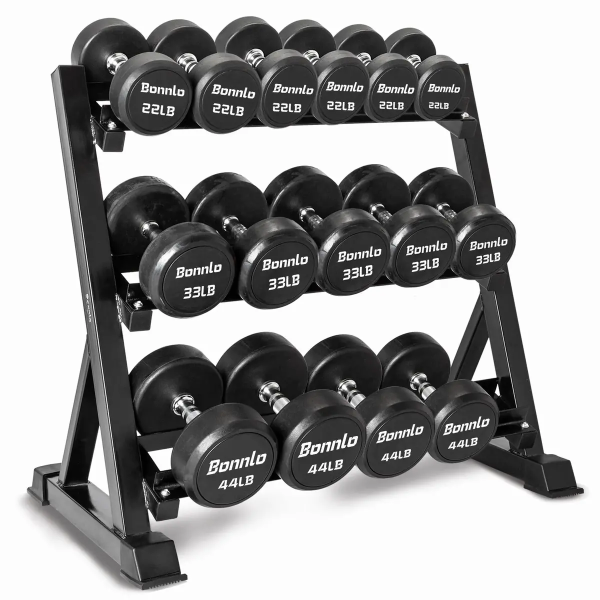 3-Tier Dumbbell Rack Stand, Weight Storage Organizer Fitness Equipment 1