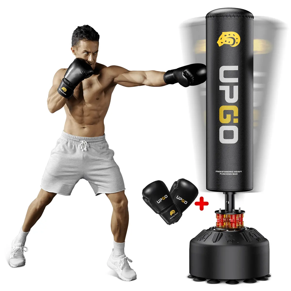 Freestanding Punching Bag 70''-205Lbs W/ Boxing Gloves 1