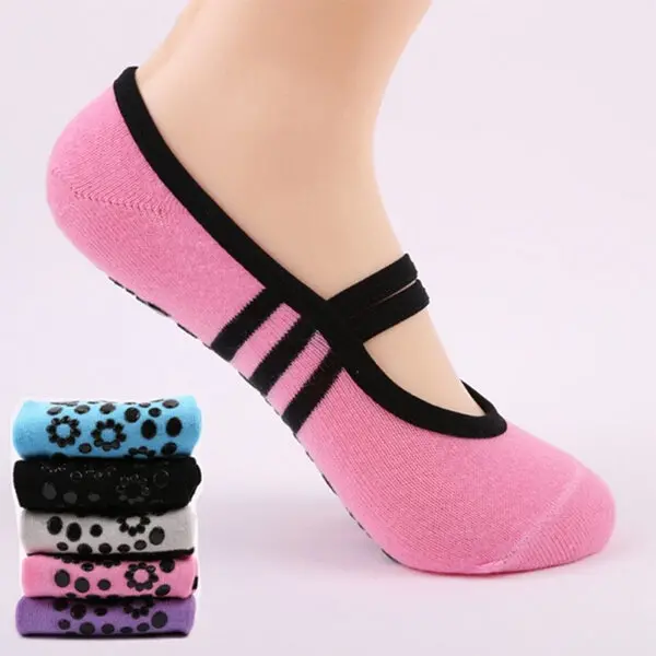 Yoga Non Slip Grip Socks For Ballet Yoga Pilates 1