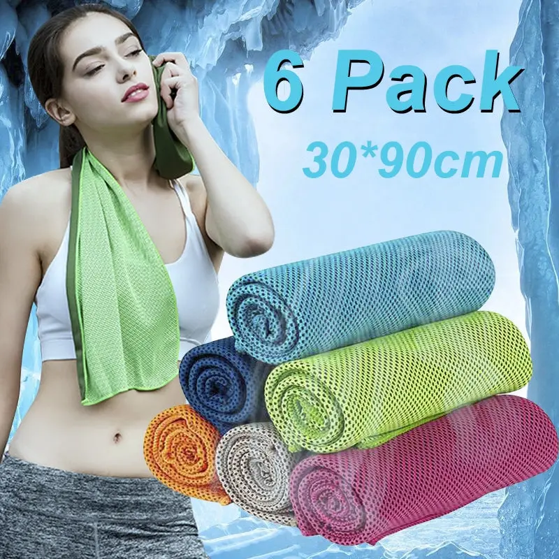 6 Pack Cooling Towel Soft Sports Towel Absorbent 1