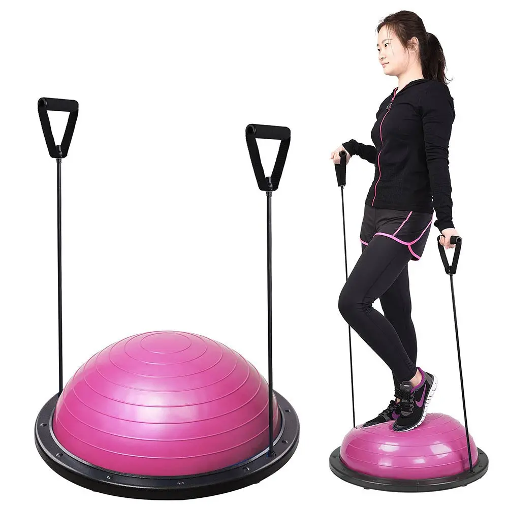 Yoga Balance Ball W/2 Elastic Strings 1