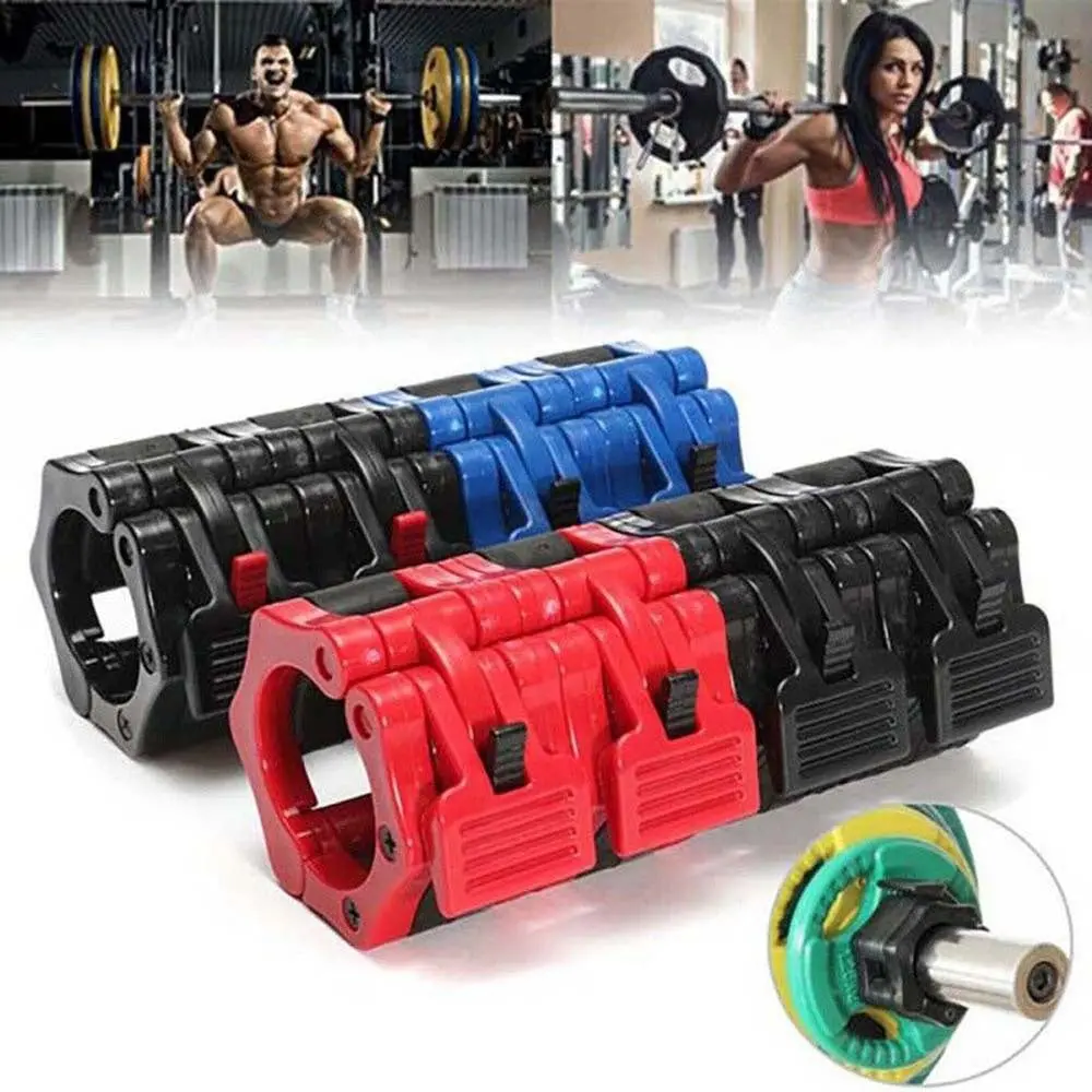 1 Pair 50Mm Collars Bar Gym Barbell Locks Clamp Dumbell Clips 1
