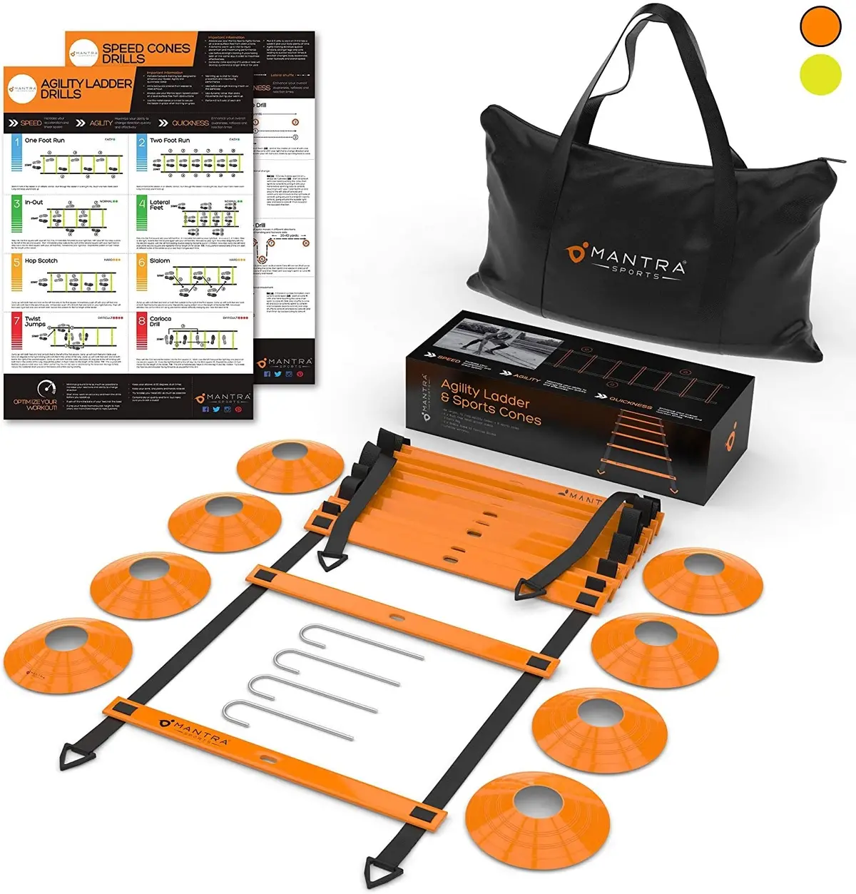 20Ft Agility Ladder & Speed Cones Training Set 1