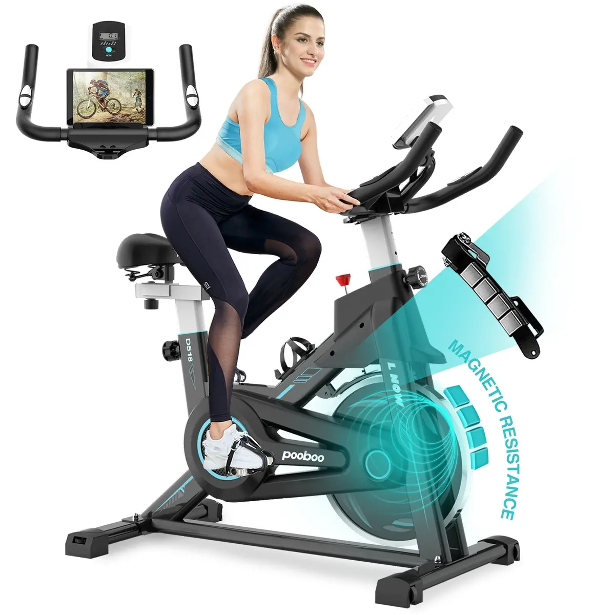 Stationary Magnetic Cycling Bike Machine For Home Cardio & Workout 350 Lbs 1