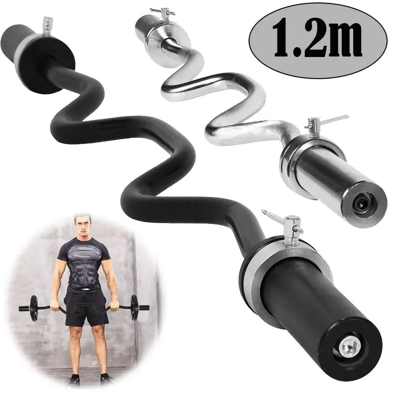 1.2M Super Curl Olympic Weight Lifting Bar For Home Gym Fitness 1