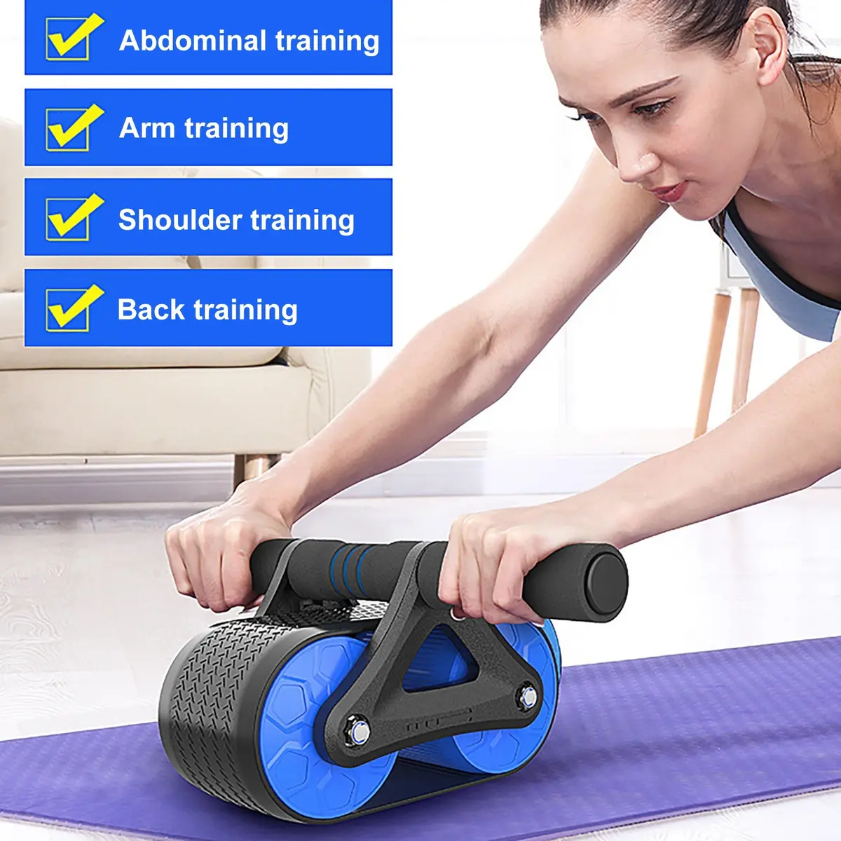 Ab Wheel Roller Non-Slip Belly Core Trainer 1