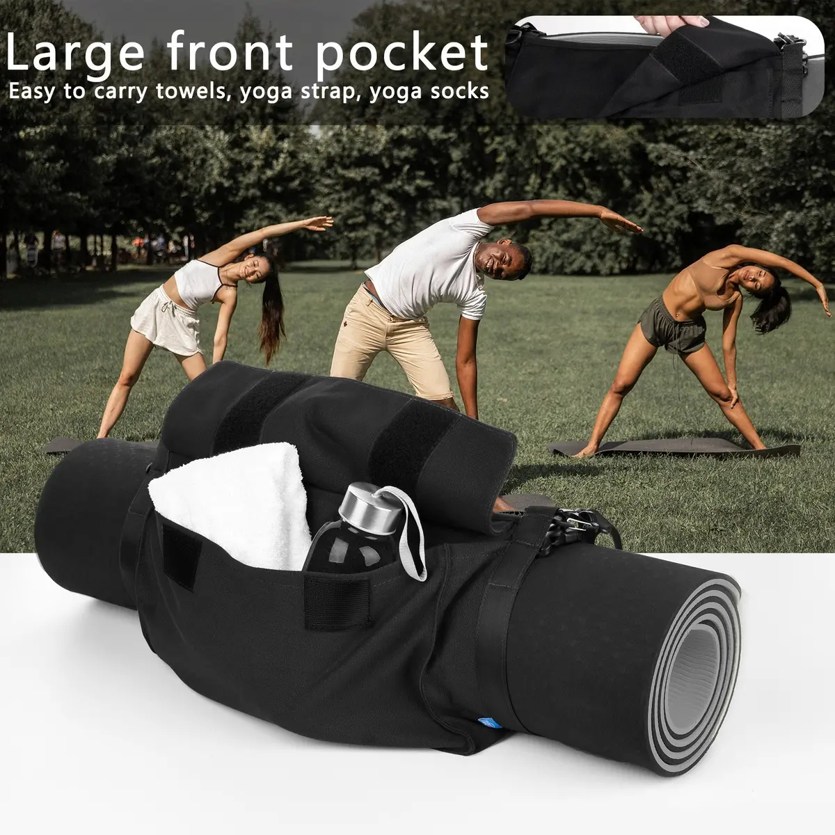 Canvas Yoga Mat Storage Luggage Handbag 1