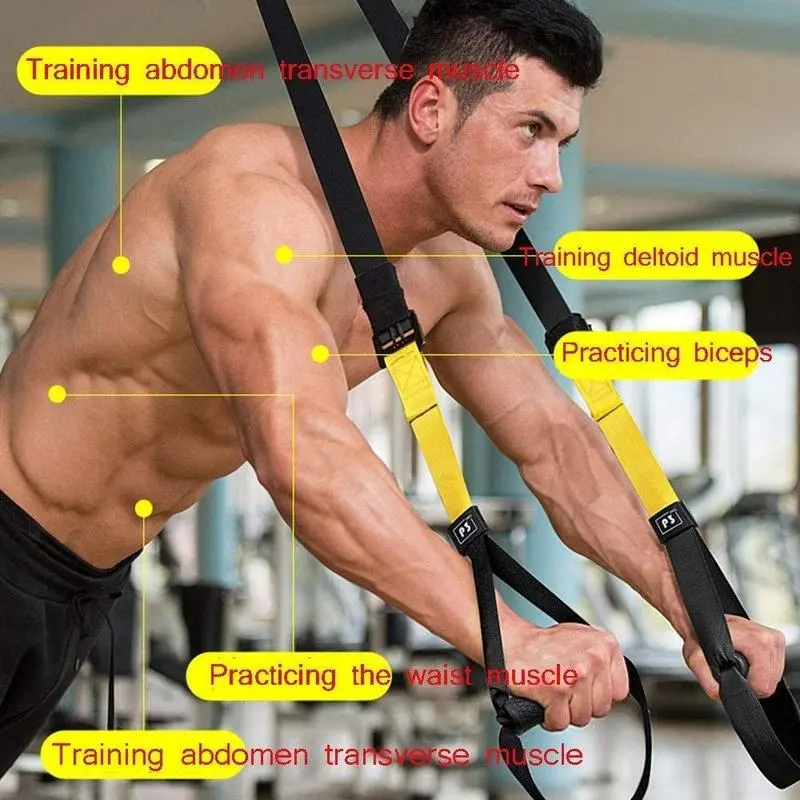 Fitness Body Weight Trainer Full Body Workout Home Gym Resistance Training Straps Exercise 1
