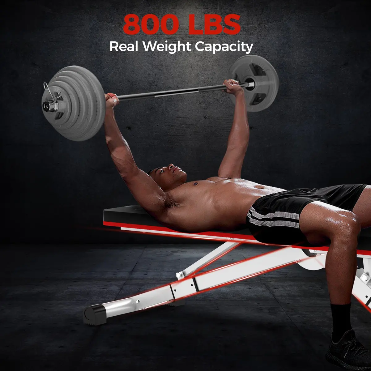 Workout Foldable Weight Bench For Home Training 600 Lb. Capacity 1