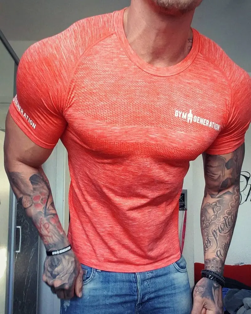 Men's Short Sleeve Workout Clothes 1