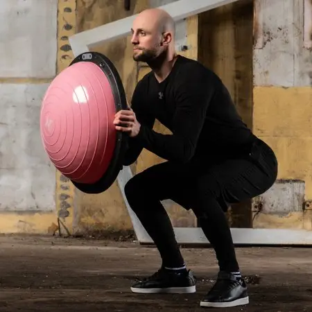 Half Balance Ball With Auto Air Pump 2 Bands  Strength Training 1