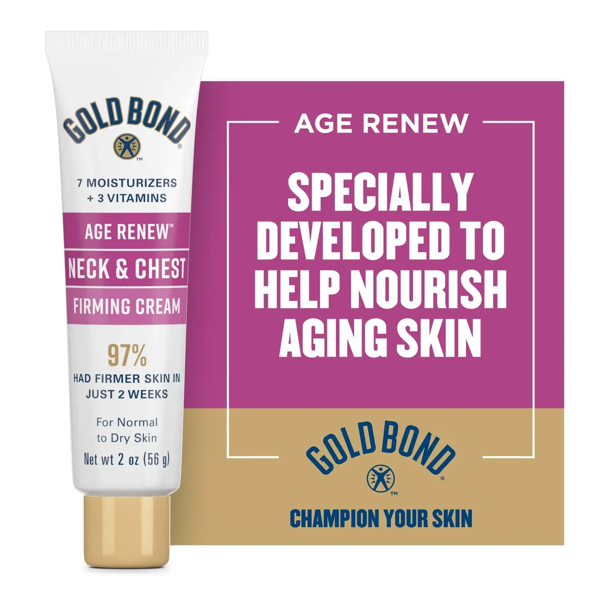 Gold Bond Cream, Neck & Chest Firming, 2Oz Tube 1