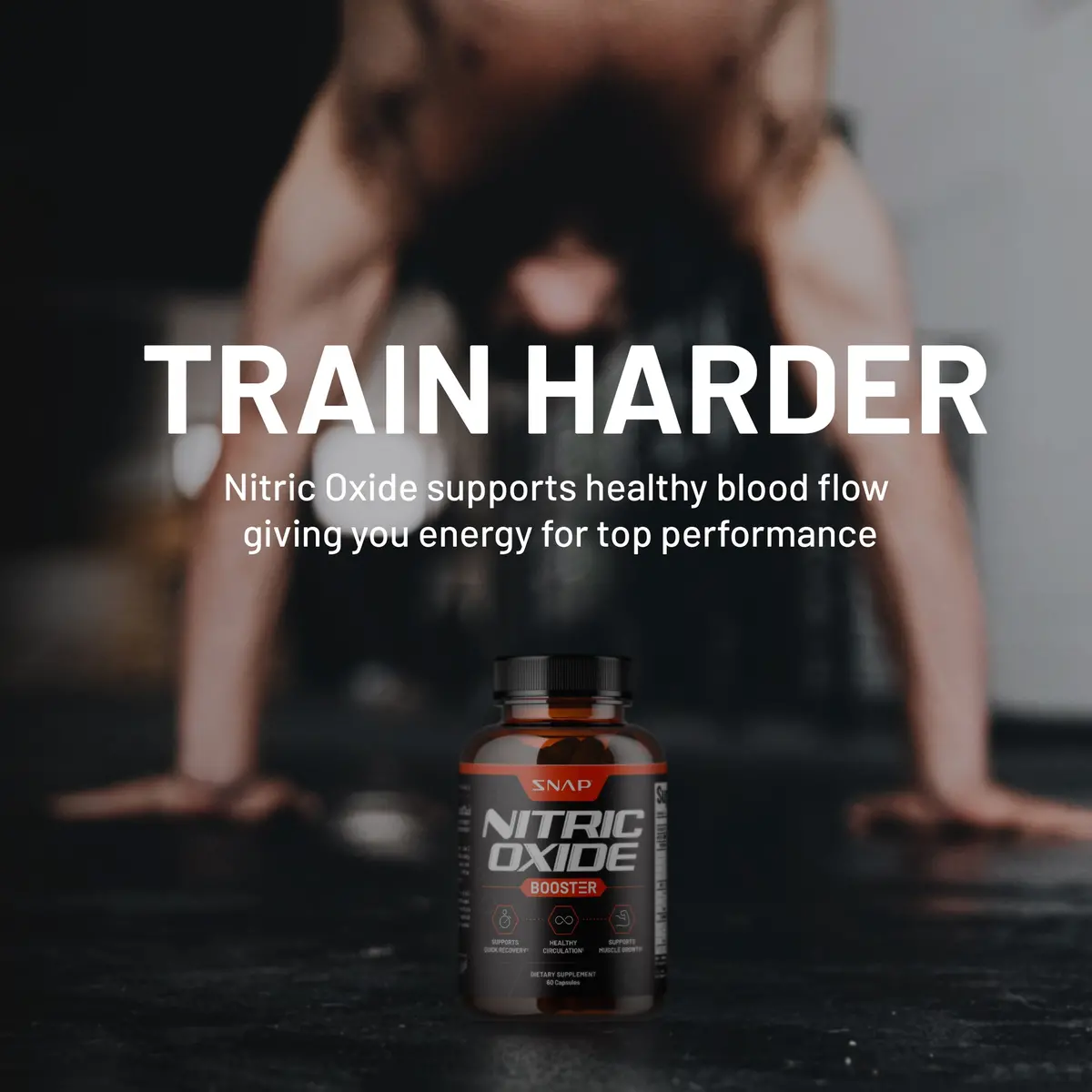Nitric Oxide Booster - Pre Workout, Muscle Builder, 60 Count 1