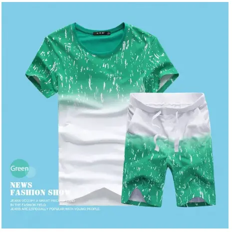 Men's Tracksuit Sportsuits T-Shirt + Shorts 6