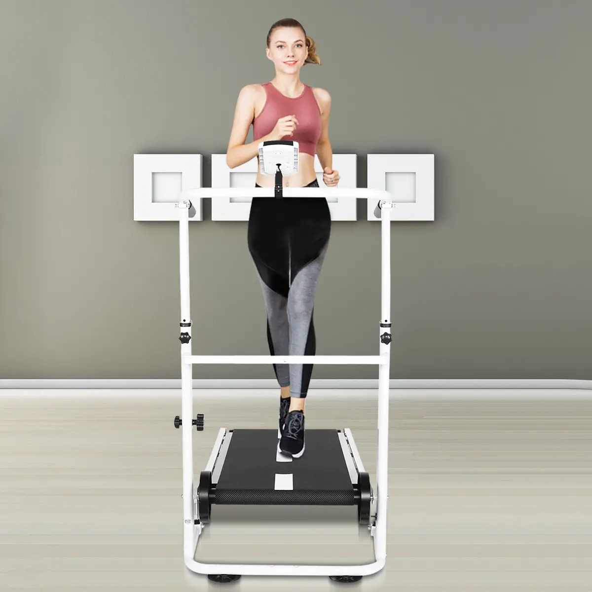 Folding Manual Treadmill For Home Cardio Workout Jogging Equipment 1