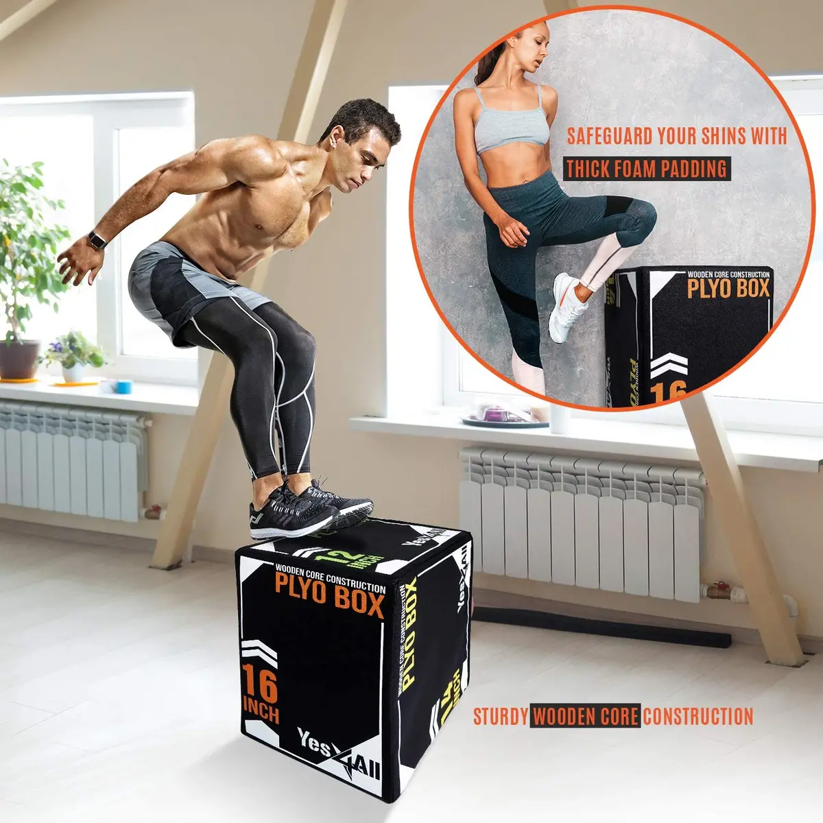 3-In-1 Soft Plyo Box Wooden Core Foam For Exercise 1